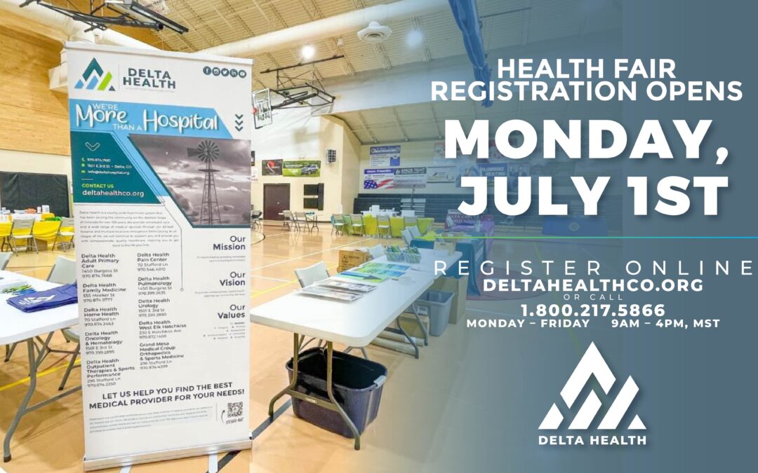 Registration opening July 1st for Delta Health Blood Draws and Health Fair